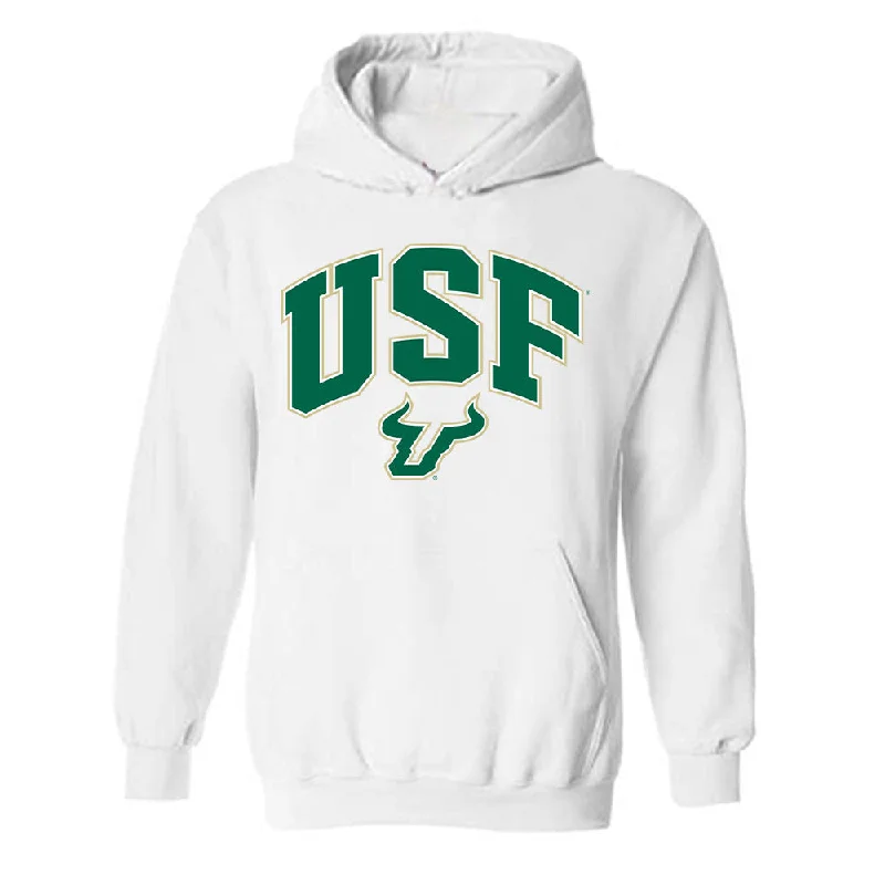 USF - NCAA Women's Basketball : Mama Dembele Traore - Classic Fashion Shersey Hooded Sweatshirt Hoodie with Button Classic Timeless