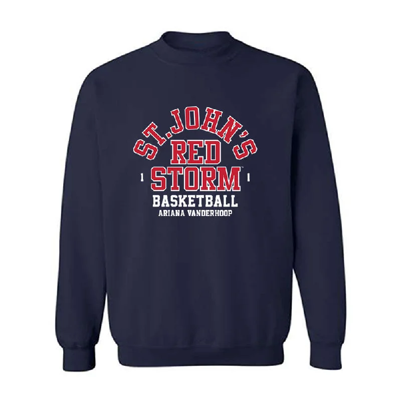 St. Johns - NCAA Women's Basketball : Ariana Vanderhoop - Classic Fashion Shersey Crewneck Sweatshirt Oversized Hoodie Comfort Casual