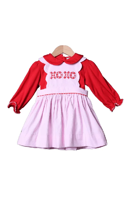 XOXO Applique Pink Corduroy Dress and Shirt Tunics Luxurious high-end