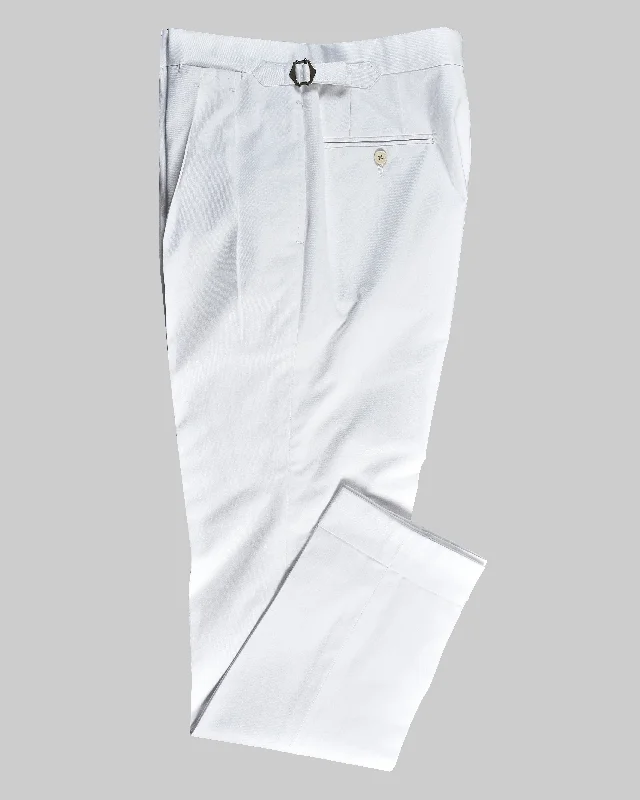 Cotton: White Summer Twill Dress Pant Cozy Maternity Pants