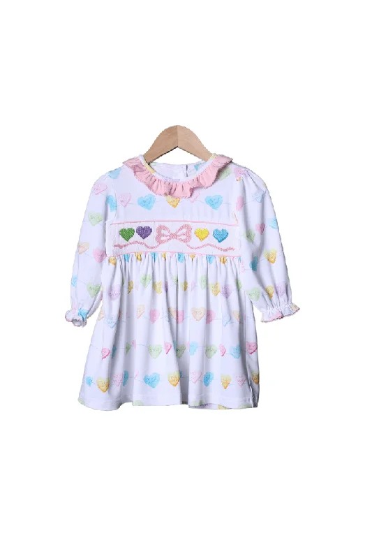 Smocked Sweet Candy Bows Knit Dress Tunics Prom sequined