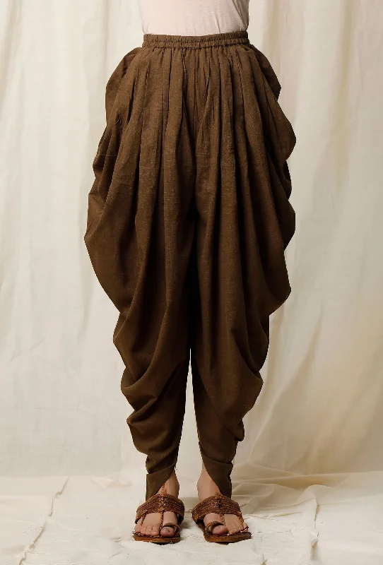 Mehendi Cotton Slub Dhoti Pants Slim Fit Casual Pants