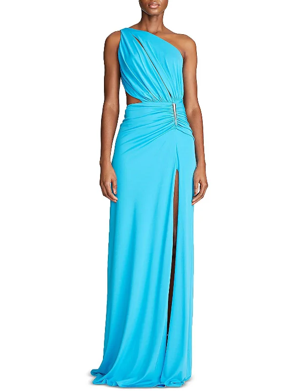 Ivanna Womens Ruched Cut-Out Evening Dress Tunics stripes playful