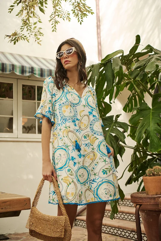 Harvest Island Darcie Shift Dress Cowl Neckline Elegant