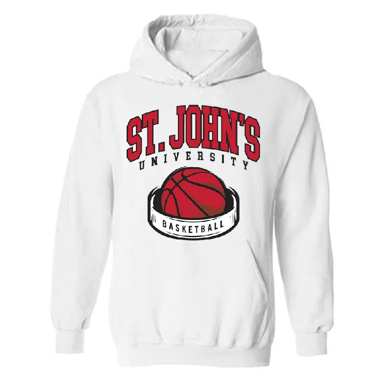 St. Johns - NCAA Women's Basketball : Ariana Vanderhoop - Sports Shersey Hooded Sweatshirt Hoodie with Ribbed Hem Stretchable Secure
