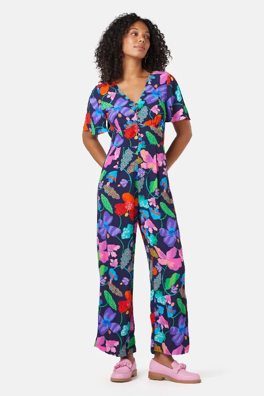 Trippy Flowers Pantsuit Classic Cropped Pants
