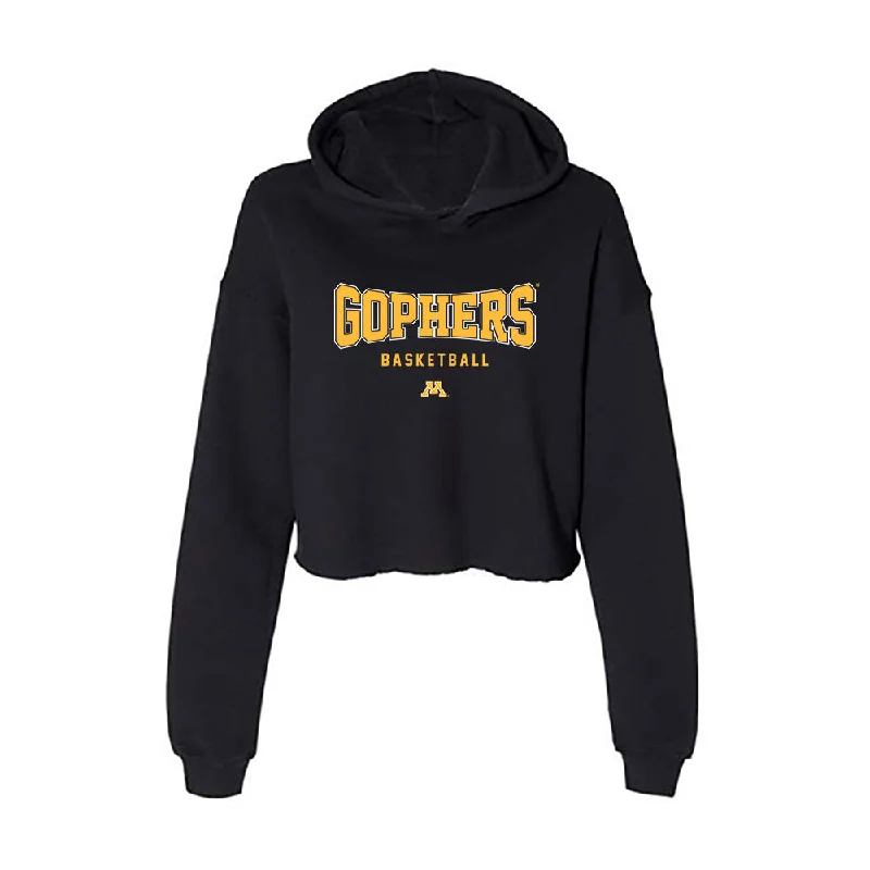 Minnesota - NCAA Women's Basketball : Grace Grocholski - Women's Crop Fleece Hoodie Hoodie with Exposed Zipper Edgy Industrial Minnesota - NCAA Women's Basketball : Grace Grocholski - Women's Crop Fleece Hoodie Hoodie with Exposed Zipper Edgy Industrial