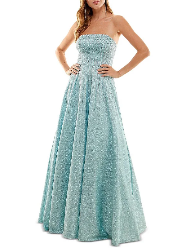 Juniors Womens Rhinestone Lace Up Evening Dress Tunics Brand named