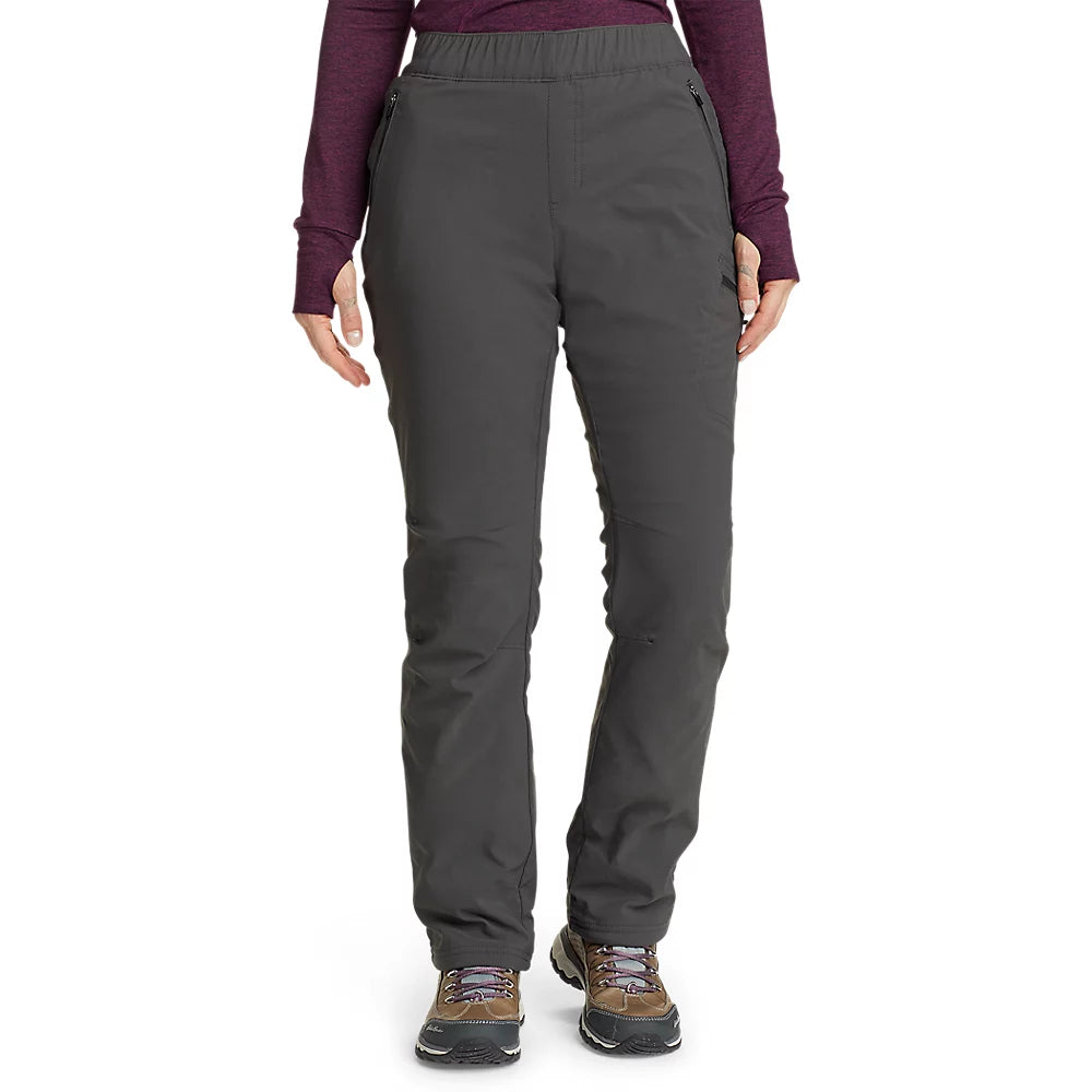 Women's Rainier Fleece-Lined Pull-On Pants Soft Stretch Trousers