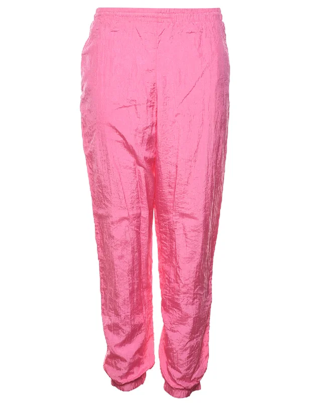 Pink 1980s Track Pants - W28 L30 Casual Sweatpants Style