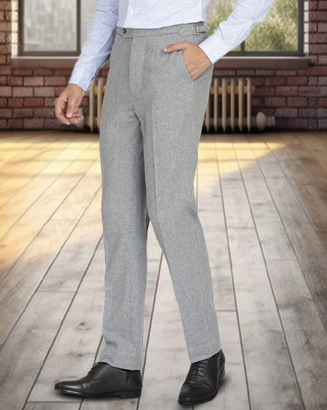 Grey Wool Flannel Pant Stylish Casual Pants