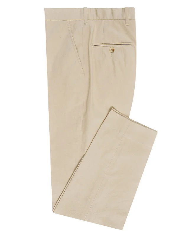 Light Khaki Cotton Dress Pant Chic Capri Pants