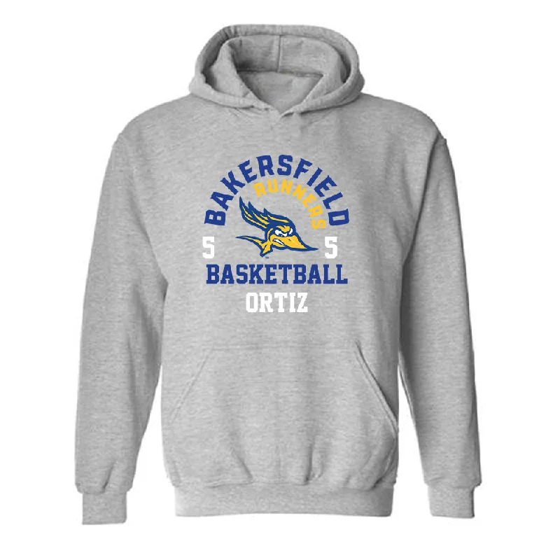 CSU Bakersfield - NCAA Women's Basketball : Nseije Ortiz - Classic Fashion Shersey Hooded Sweatshirt Hoodie with Distressed Vintage Worn