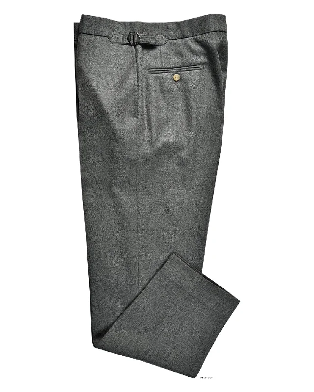 Dugdale Ash Grey Wool Flannel Dress Pant Formal Dress Pants