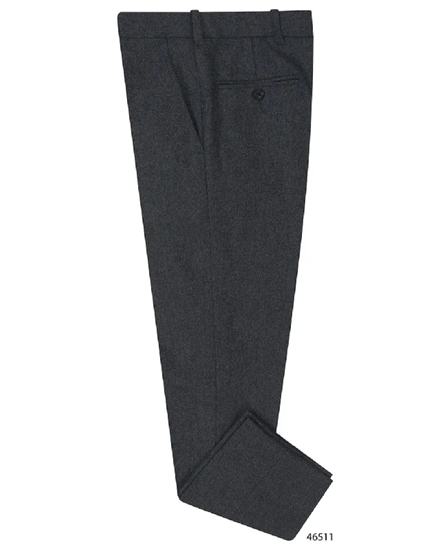 VBC Dark Grey Flannel Dress Pant Chic Wool Trousers