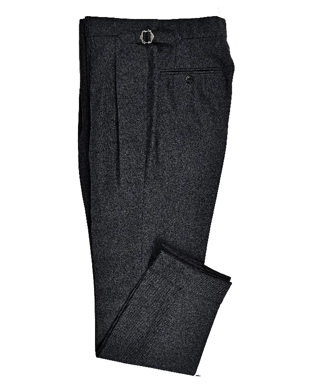 Dugdale Grey Wool Flannel Dress Pant Soft Cotton Pants