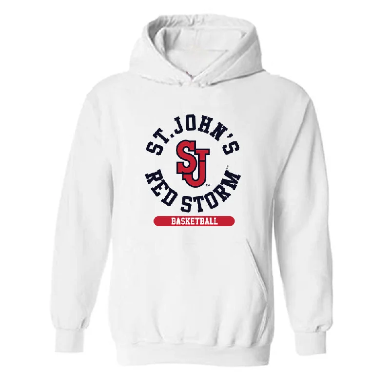 St. Johns - NCAA Women's Basketball : Ariana Vanderhoop - Classic Shersey Hooded Sweatshirt Hoodie with Hem Elastic Stretchable Comfortable