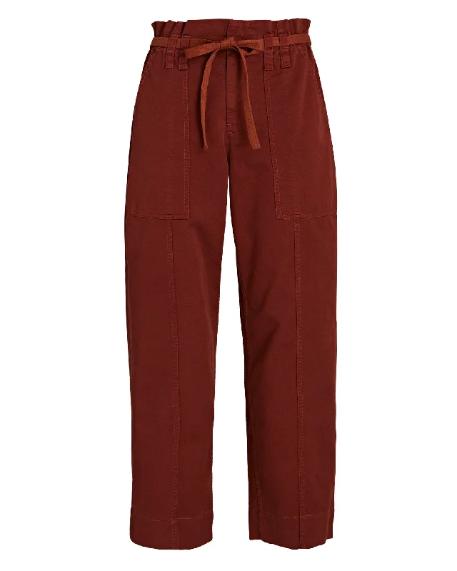 A.L.C. Augusta Belted Paperbag Cargo Pants Trendy Printed Pants