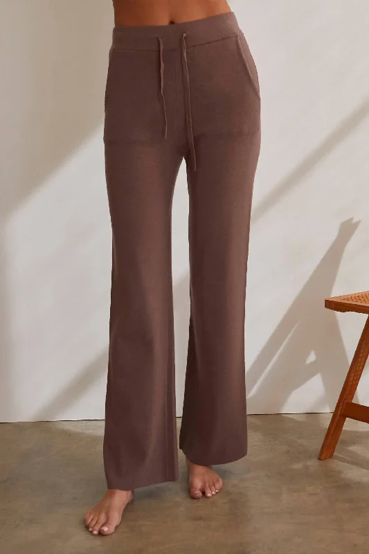To The Music Lounge Pants in Espresso Cozy Knit Pants