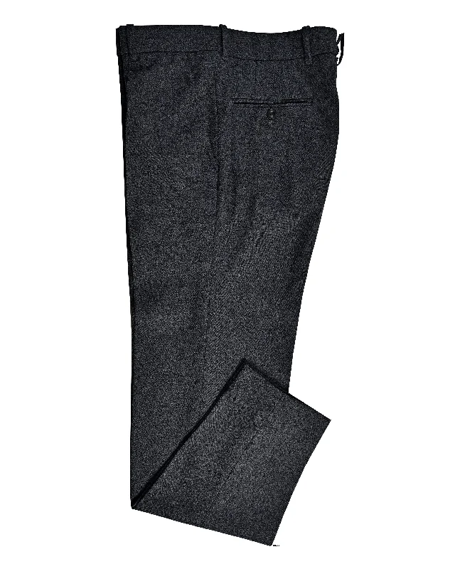 Dugdale Dark Grey Wool Flannel Pant Lightweight Linen Pants