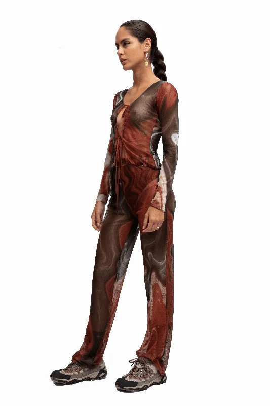 MESH SPIKY PANTS Comfortable Jogger Trousers