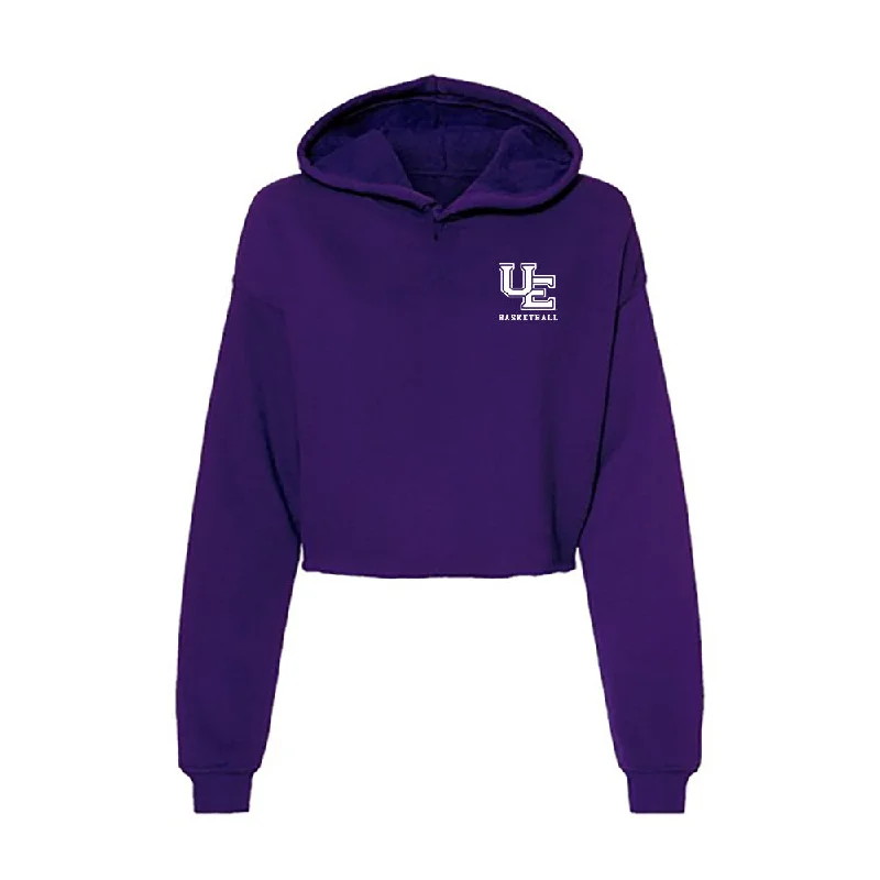 Evansville - NCAA Women's Basketball : Tamesha (Mae) Dozier - Women's Crop Fleece Hoodie Hoodie with Raw Hem Edgy Unfinished