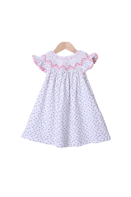 Smocked Heirloom Rose Bud Bishop Dress Tunics Essential wardrobe