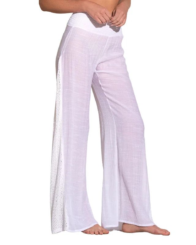 2025 Elan Crochet Smocked Pants (More colors available) - CR2191 Slim-Fit Leggings