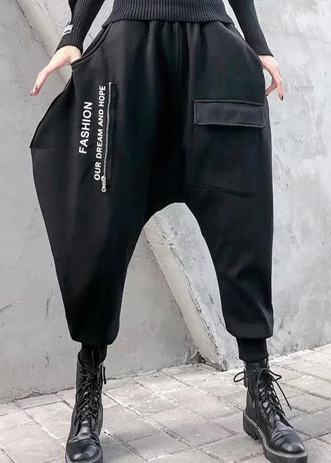Style zippered black Wardrobes big pockets pant Trendy Palazzo Pants