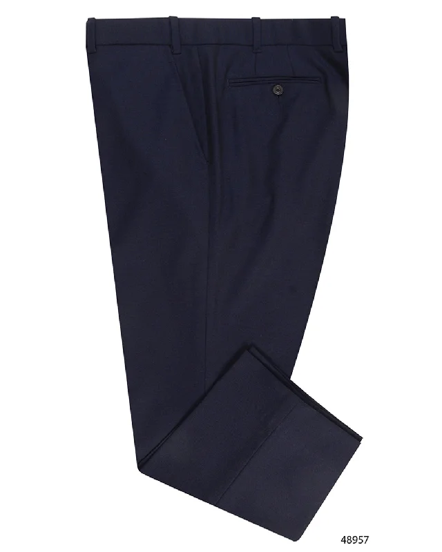VBC - 4 Ply Tropical Wool: Navy Dress Pant Casual Track Pants