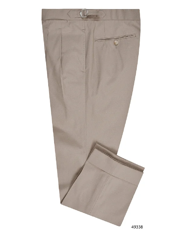 Beige Ripstop Dress Pant Casual Sweatpants Style