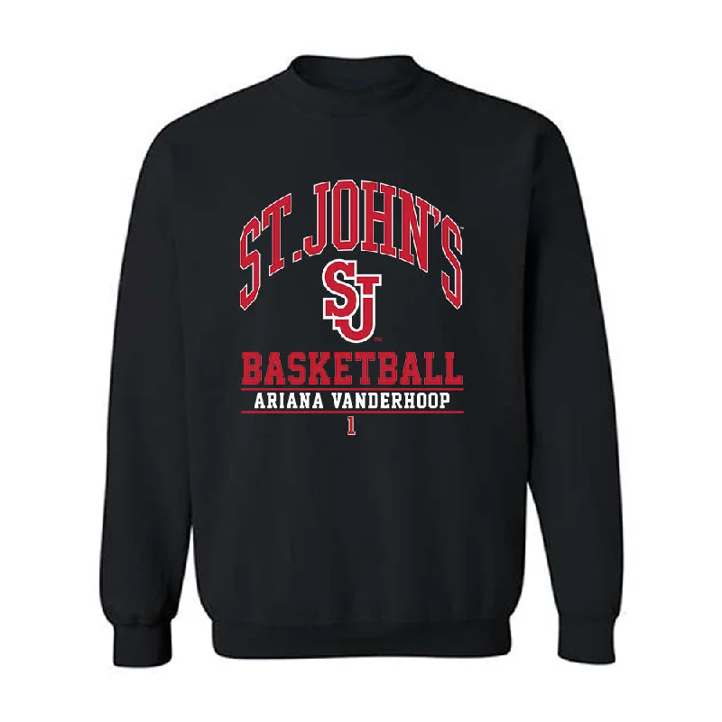 St. Johns - NCAA Women's Basketball : Ariana Vanderhoop - Classic Fashion Shersey Crewneck Sweatshirt Hoodie with Pocket Utility Practical