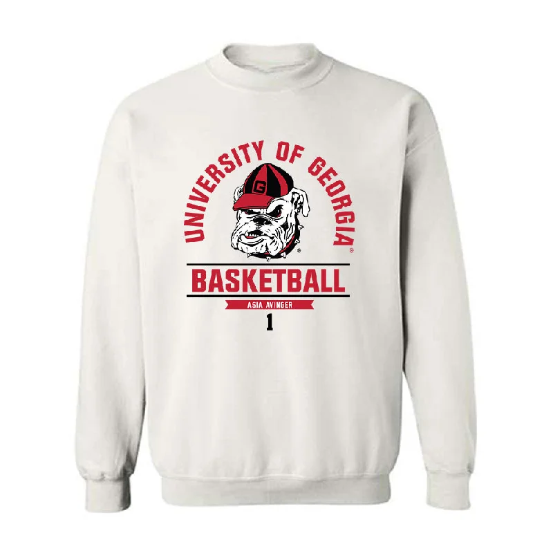 Georgia - NCAA Women's Basketball : Asia Avinger - Classic Fashion Shersey Crewneck Sweatshirt Hoodie with Batwing Sleeves Loose Dramatic