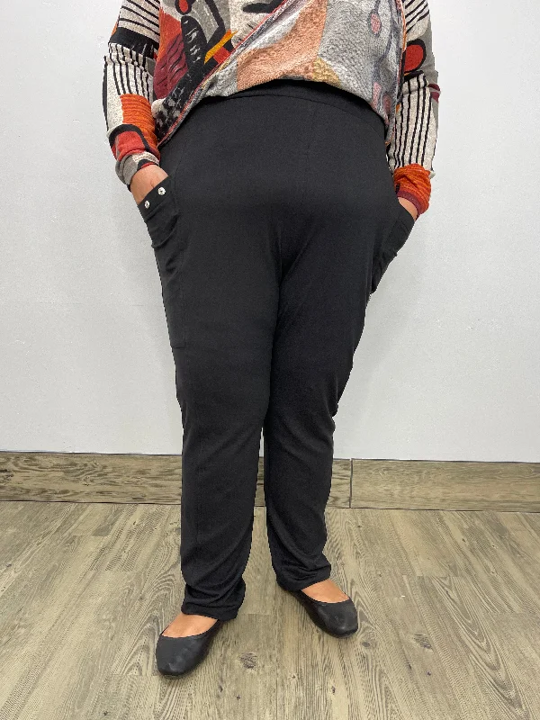 Black Narrow Leg Dress Pant Chic Black Leggings