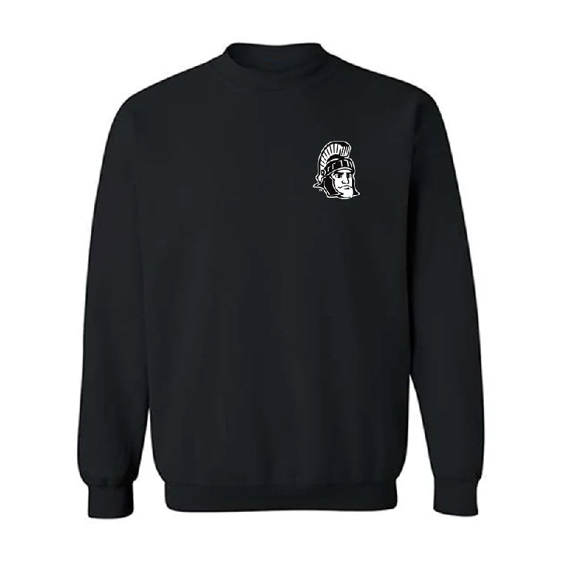 Michigan State - NCAA Women's Basketball : Emma Shumate - Crewneck Sweatshirt Hoodie with Side Slits Relaxed Casual