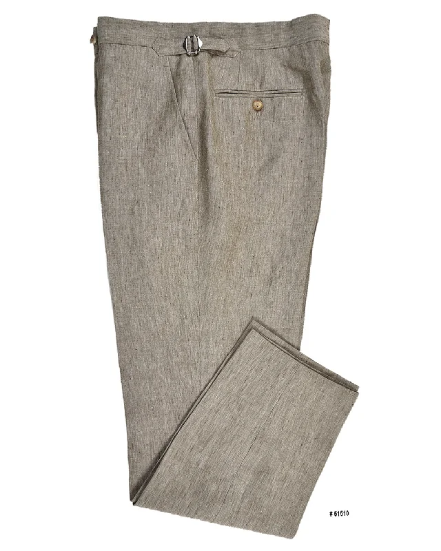 Light Olive Linen Pant Elegant Dress Pants