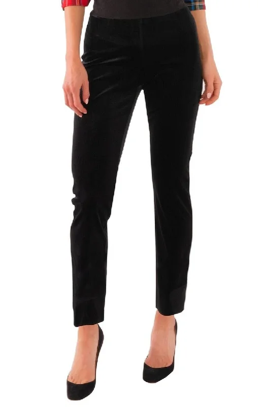 Gretchen Scott Pull On Pant - Silky Velvet - Black Soft Stretch Pants