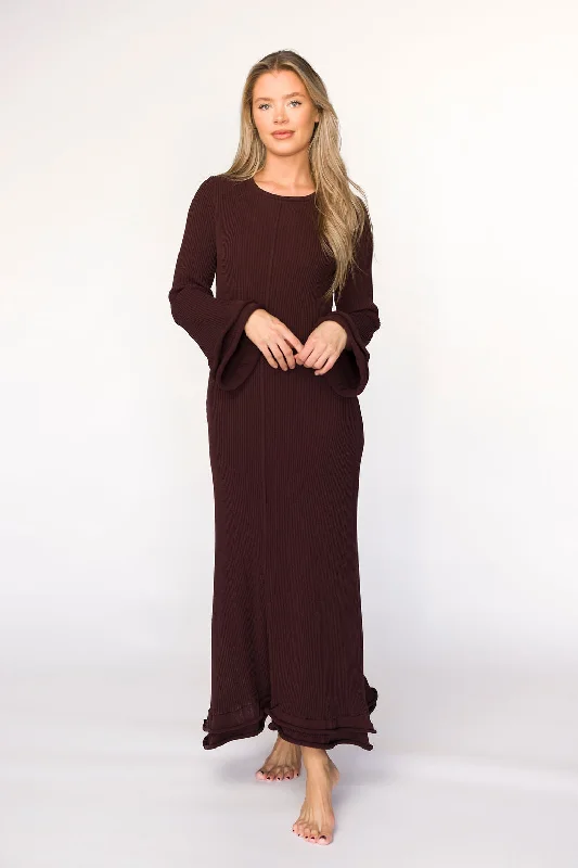 Arlet Dress in Brown - Bump Friendly Tunics Favorite customer