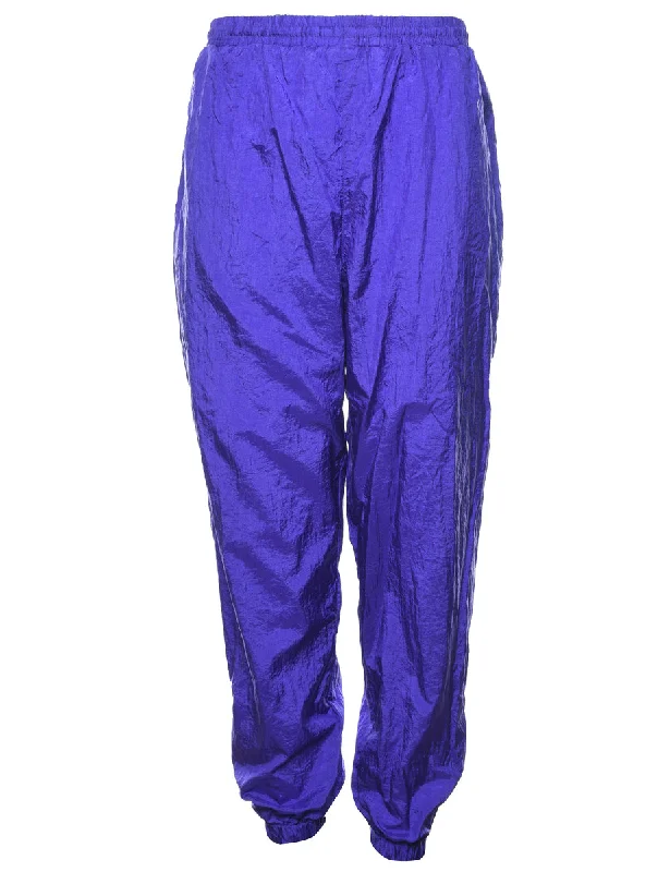Purple 1980s Track Pants - W32 L31 Elegant Trouser Pants