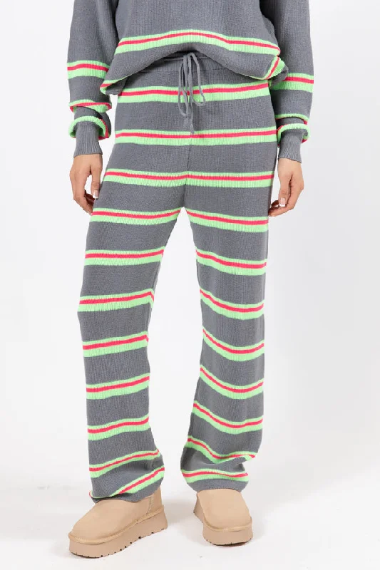 Seeing Stripes Pink and Green Striped Pants FINAL SALE Classic Pleated Pants