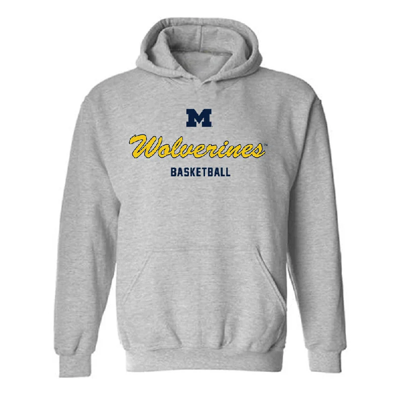 Michigan - NCAA Women's Basketball : Alyssa Crockett - Classic Shersey Hooded Sweatshirt Hoodie with Elastic Cuffs Stretchable Comfortable