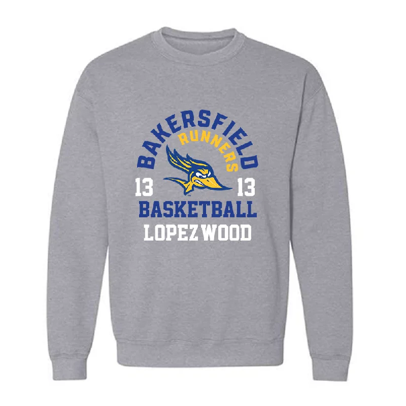 CSU Bakersfield - NCAA Women's Basketball : Bryanne Lopez-Wood - Classic Fashion Shersey Crewneck Sweatshirt Hoodie with Monochrome Minimalist Simple
