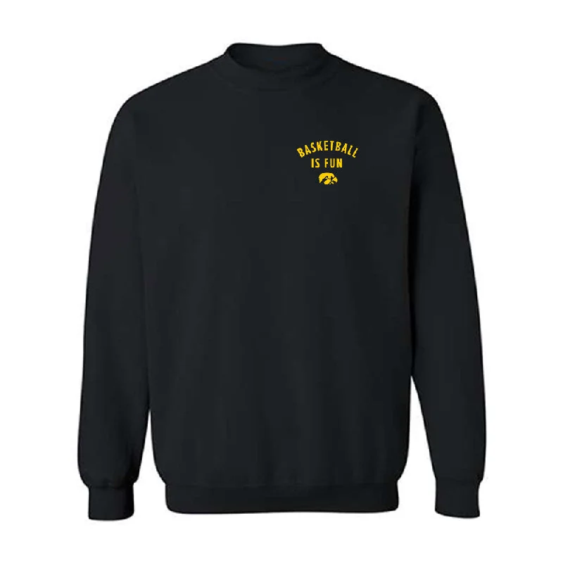 Iowa - NCAA Women's Basketball : Lucy Olsen - Crewneck Sweatshirt Hoodie with Hem Drawcord Adjustable Customizable Iowa - NCAA Women's Basketball : Lucy Olsen - Crewneck Sweatshirt Hoodie with Hem Drawcord Adjustable Customizable