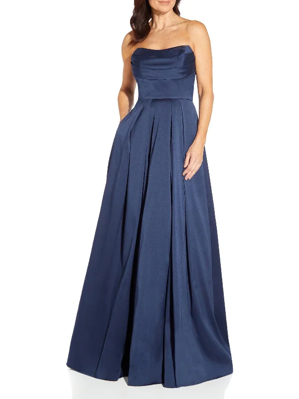Womens Strapless Maxi Evening Dress Tunics Practical easy-care