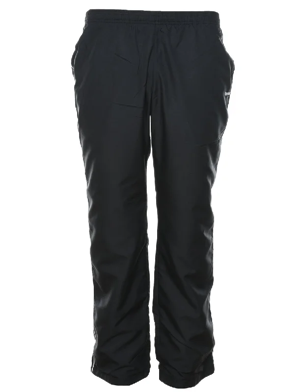 Reebok Black Track Pants - W28 L30 Fashionable Work Pants
