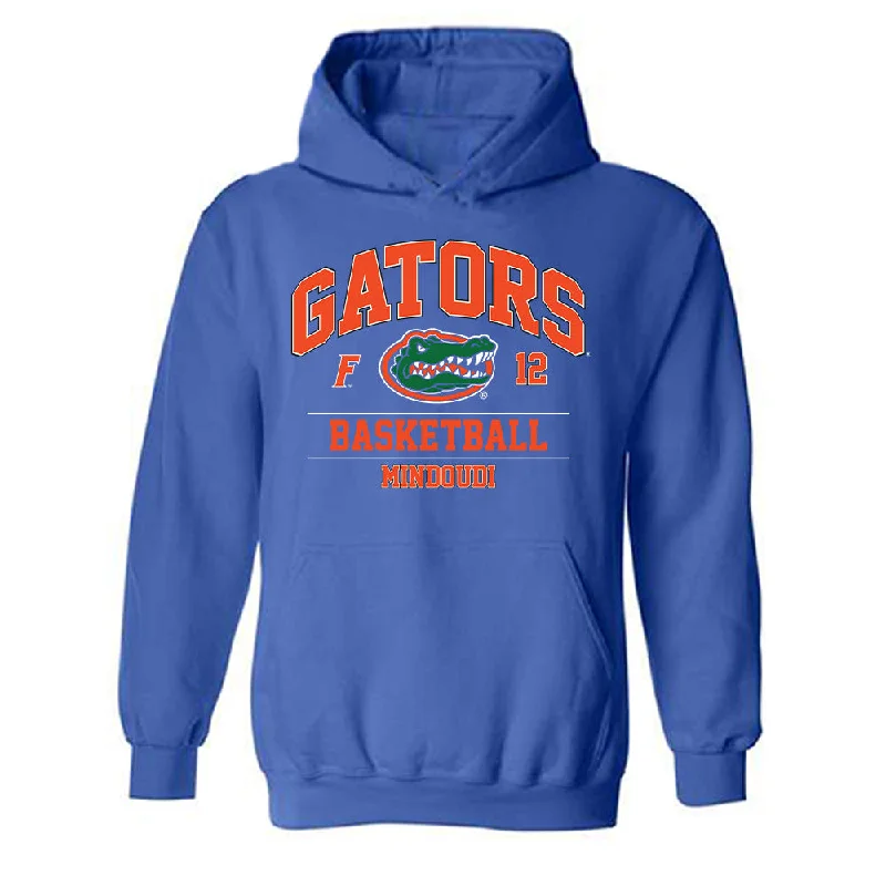 Florida - NCAA Women's Basketball : Daviane Mindoudi - Classic Fashion Shersey Hooded Sweatshirt Hoodie with Metallic Shiny Futuristic