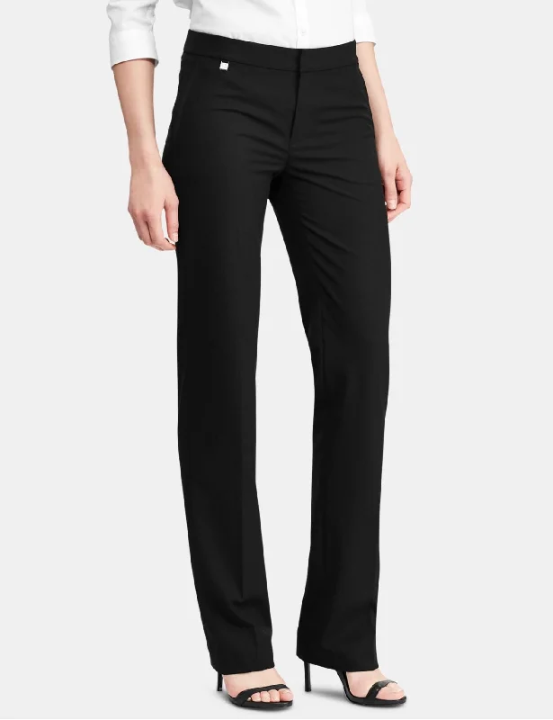 Lauren Ralph Lauren Women's Straight-Leg Dress Pants,Black, 6 Modern Bootcut Pants