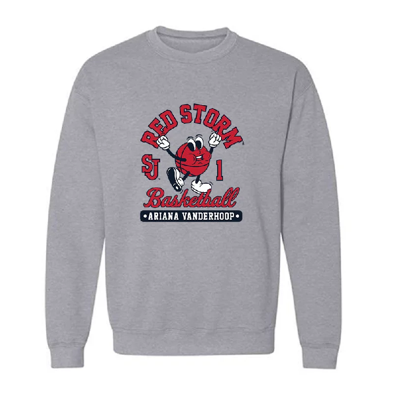 St. Johns - NCAA Women's Basketball : Ariana Vanderhoop - Fashion Shersey Crewneck Sweatshirt Hoodie with Embroidery Detailed Premium