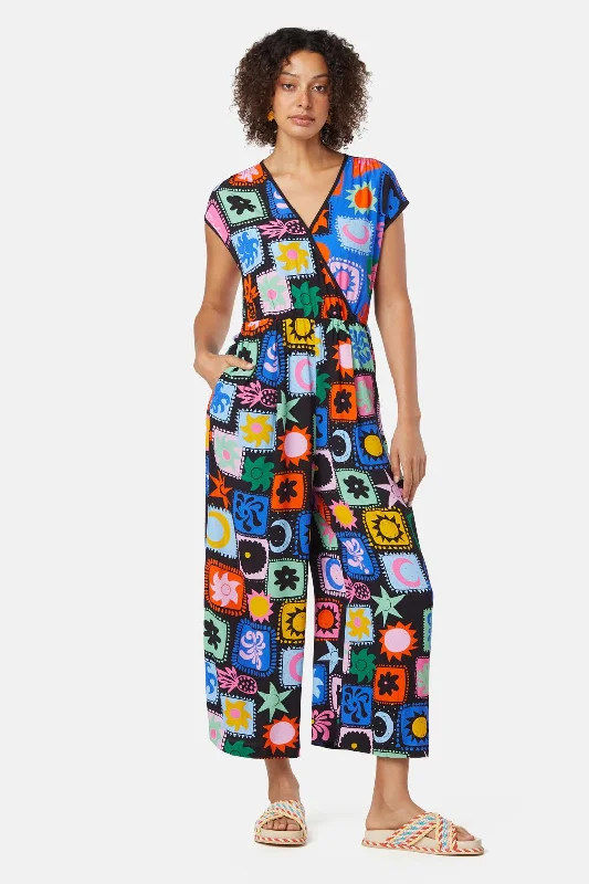 Summer Swirl Pantsuit Comfortable Jogger Trousers
