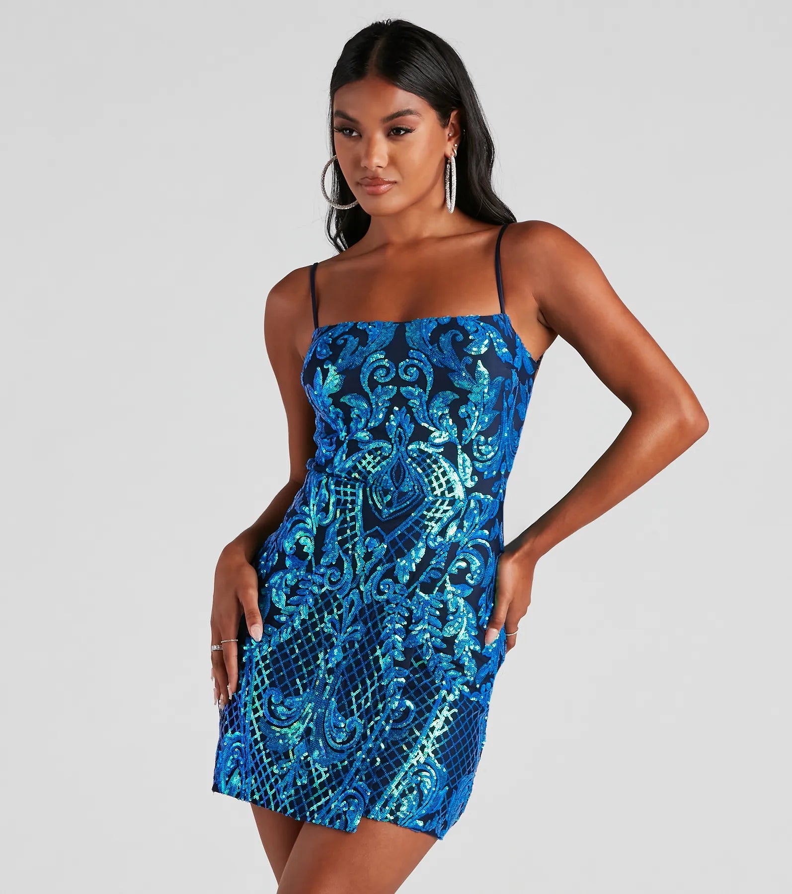 Kaylie Sequin Short Party Dress Tunics Review highly